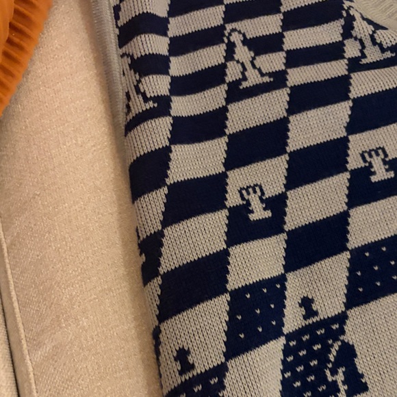 Vintage cool Men's Chess Pattern Sweater Vest - Blue and Gray unique !! Unisex - Picture 3 of 6